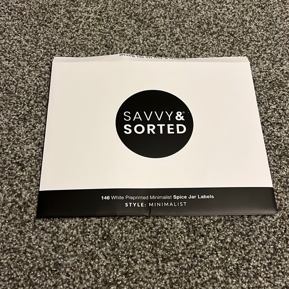 Savvy and Sorted Spice Jar Labels
